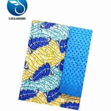 LIULANZHI(3+ 2,5 ярдов) хлопковые африканские материалы оптом последние Анкара настоящий воск и вуаль кружево ткань для одежды ML8WR01-ML8WR29