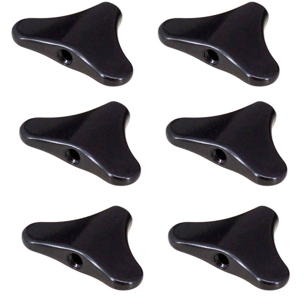 Pack of 6 Zinc Alloy Electric Bass Tuning Peg Buttons Handle Caps Replacements