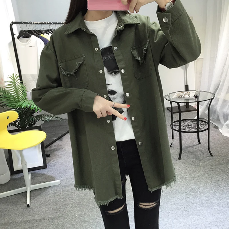 khaki denim jacket ladies