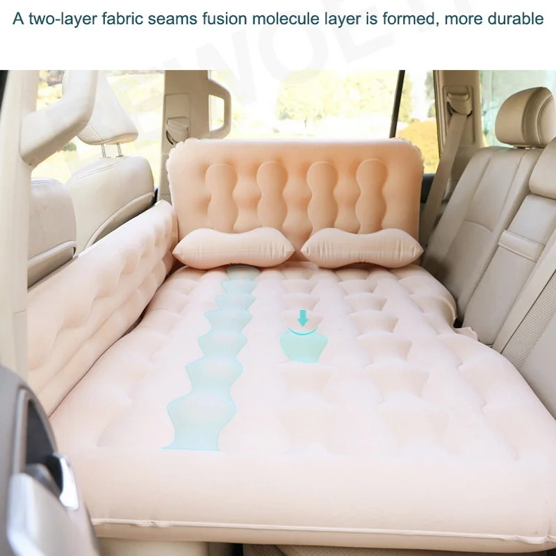 Inflatable Mattress Air Cushion Bed Sleep Rest SUV Travel Bed Universal Car Rear Seat Multi Functional for Outdoor Camping Beach