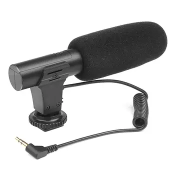 

MIC-05 3.5mm Stereo Camera Interview Microphone Photography Stereo Video Outdoor PC Recording Mic for Nikon Canon DSLR Camera