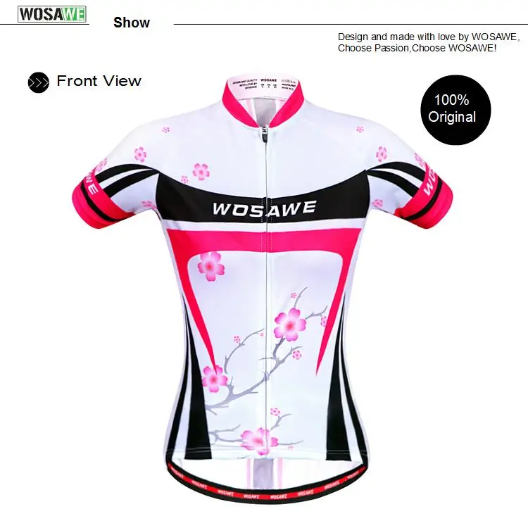 WOSAWE Summer Women Cycling Jerseys Sets Pad Shorts Female MTB Bike Jersey Breathable ropa ciclismo Racing Riding Shirts set