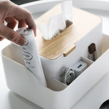 

1Pc Tissue Box Storage Box Durable Tissue Box Napkin Container Storage Container Tissue Box For Car Office Home Organize