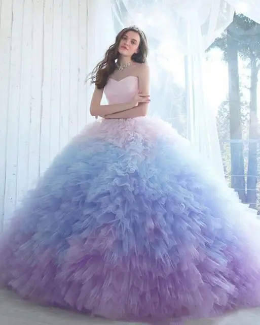 ombre ball gown