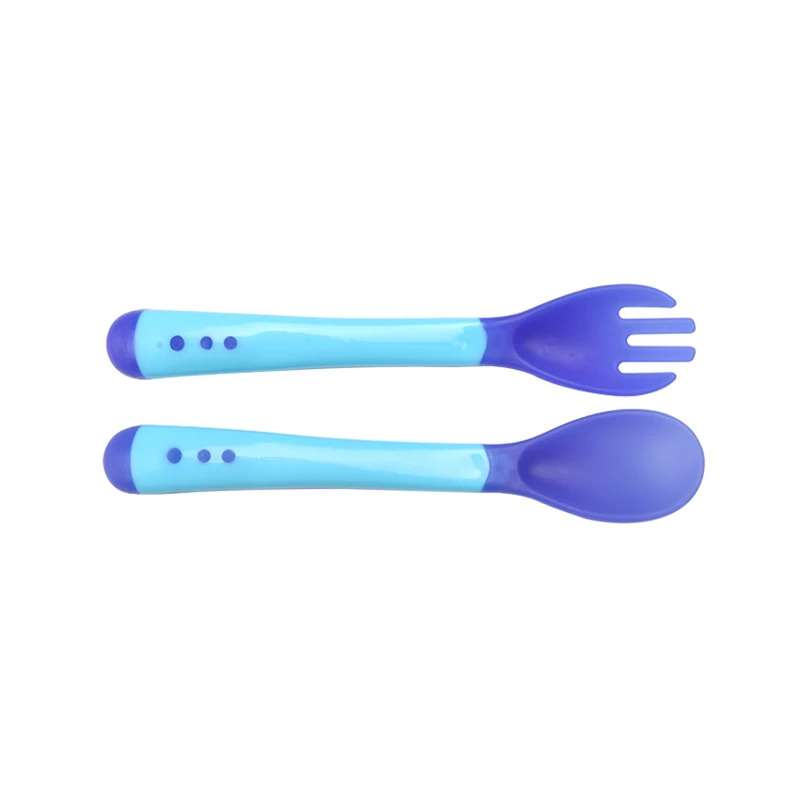 Fork Spoon Blue Детская миска для кормления младенцев, посуда, Детская миска для закусок, контейнер для еды, контейнер для кормления детей, коробка для еды, уход за ребенком - Цвет: Fork Spoon Blue