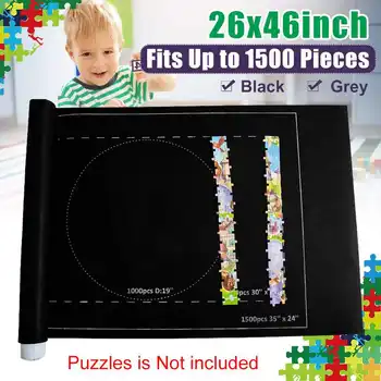 

26x46 inch Portable Travel Puzzles Mat Jigsaw Roll Felt Mat Play Mat Puzzles Blanket For up to 1500/2000/3000 Pieces Puzzle