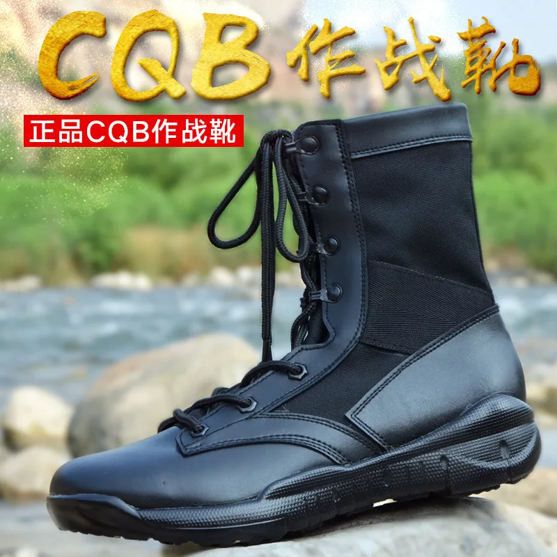 

Spring Summer CQB Ultra-Light Combat Boots Lightweight Breathable Wear Combat Boots Men's Special Forces Damping Training Shoes