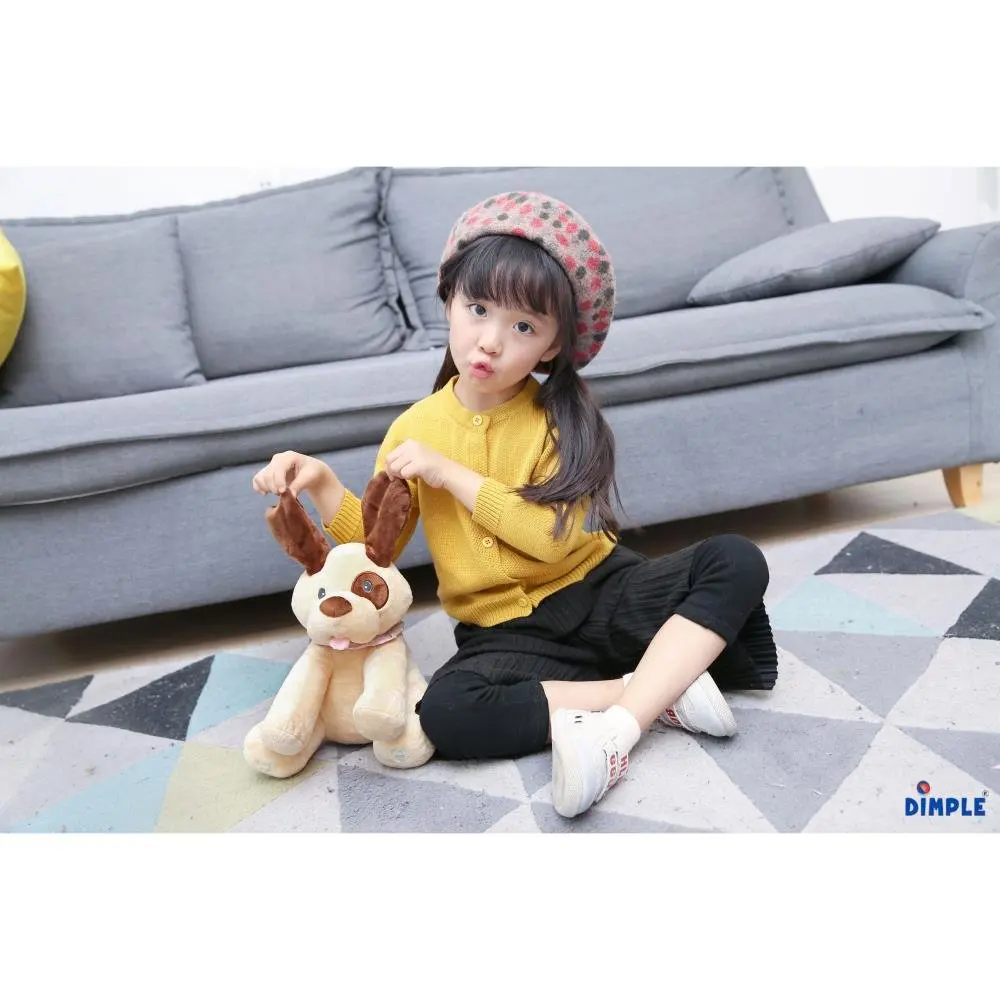 Peek A Boo собака плюшевая кукла музыкальная собака с игрушка со звуком для ребенка