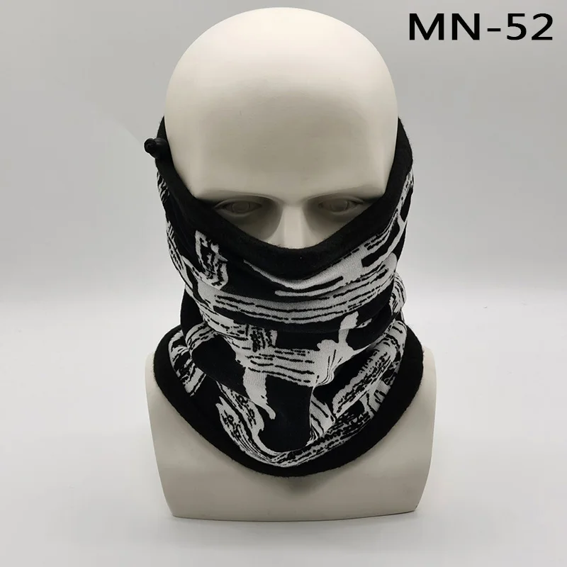 N-52 Модная мужская зимняя однотонная бандана, повязка на голову, шарф, теплый Многофункциональный бесшовный трубчатый головной шарф, маска для лица, кольцо, шарф унисекс - Цвет: N-52