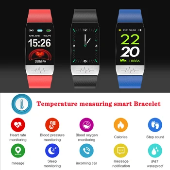 

T1s Temperature Measurement Smart Bracelet Fitness Tracker Blood Pressure Watch Immunity Heart Rate Blood Pressure Smart Watch