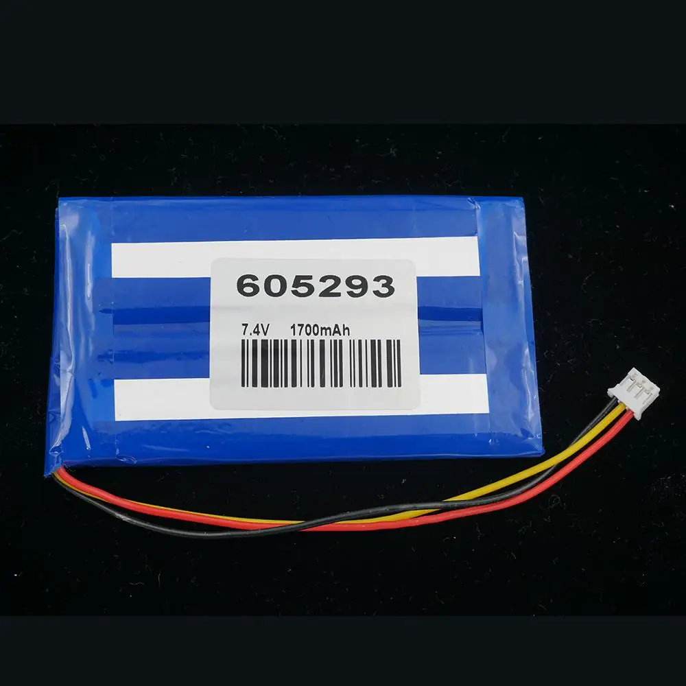 XINJ 7,4 V 1700mAh 3Pin 2,0 мм разъем литий-полимерный аккумулятор li po Liion cell 605293 для электронной книги MID ipod Портативный DVD планшет ПК DIY