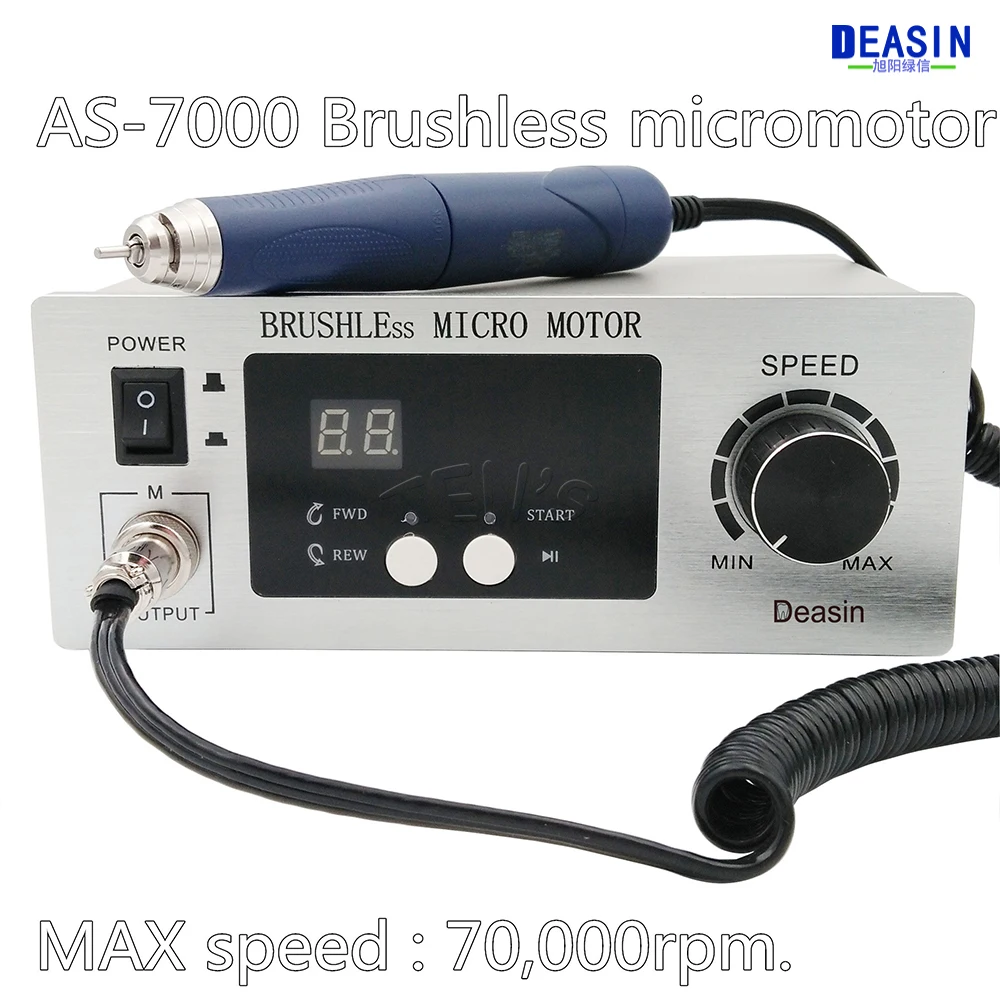 

2016 70,000 RPM Non-Carbon Brushless NEW Aluminium Shell Dental Micromotor Polishing Unit with lab handpiece dental micro motor