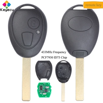 

KEYECU Replacement Remote Control Car Key With 2 Buttons 433MHz PCF7930 ID73 Chip - FOB for BMW Mini Copper 2002 2003 2004 2005