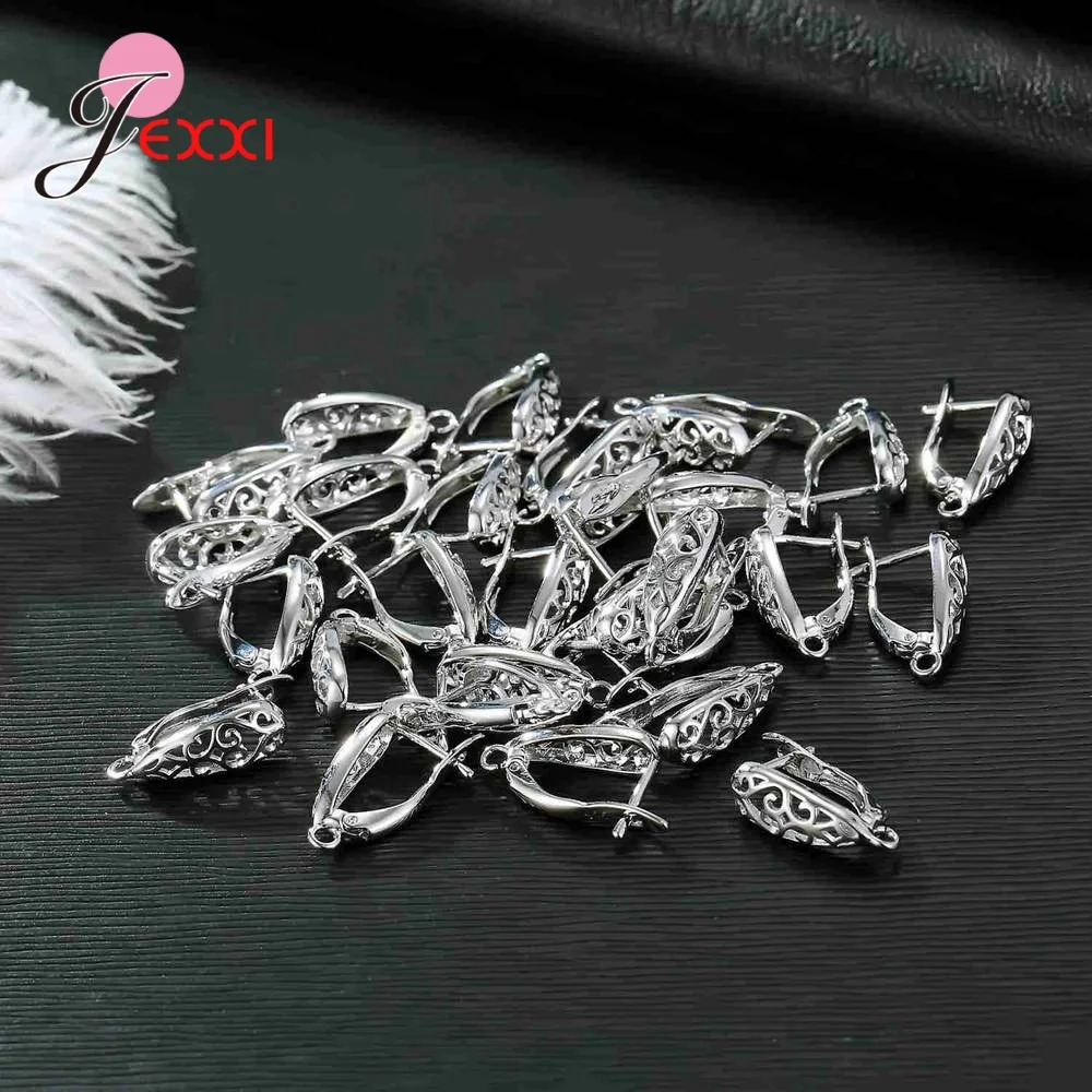 925 Sterling Silver DIY Jewelry Findings Earring Clasps Hooks Fittings DIY Jewelry Making Accessories Hook Earwire Jewelry