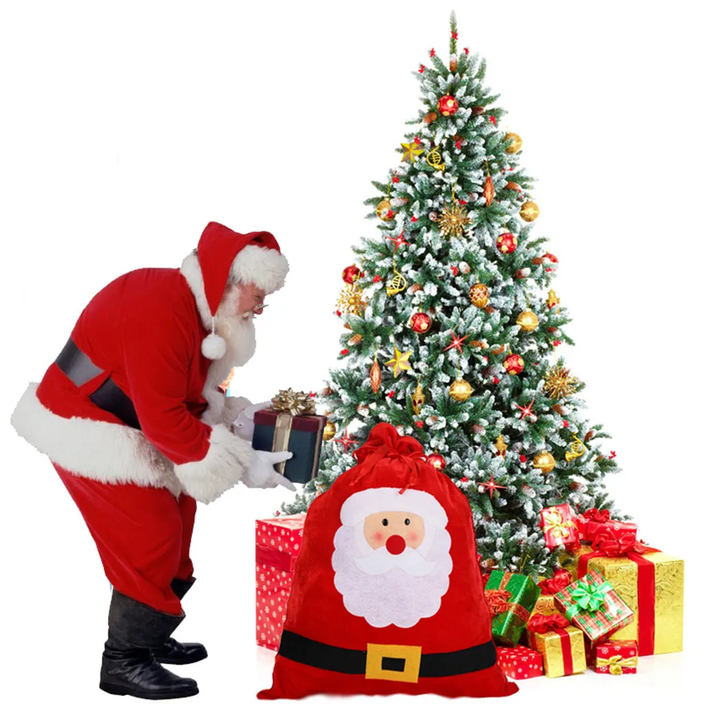 2020 Горячая Распродажа Новая Большая Сумка для подарков Санта Клауса