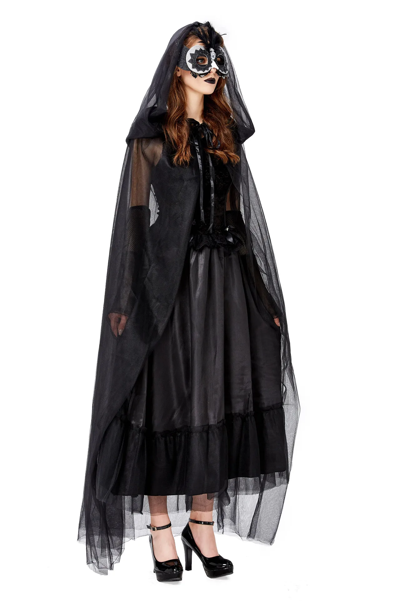 Костюм для косплея дьявол на Хеллоуин, женское платье с привидением невесты, вампира, фэнтези, вечерние платья с террором, женские костюмы для взрослых