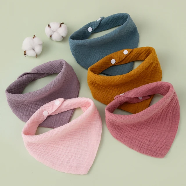 5 pieces/lot Baby Bibs Triangle Kids Cotton Bibs Saliva Towel Baby Boys Girls Feeding Apron Cotton Bandana Bibs Deltoidal Scarf-F