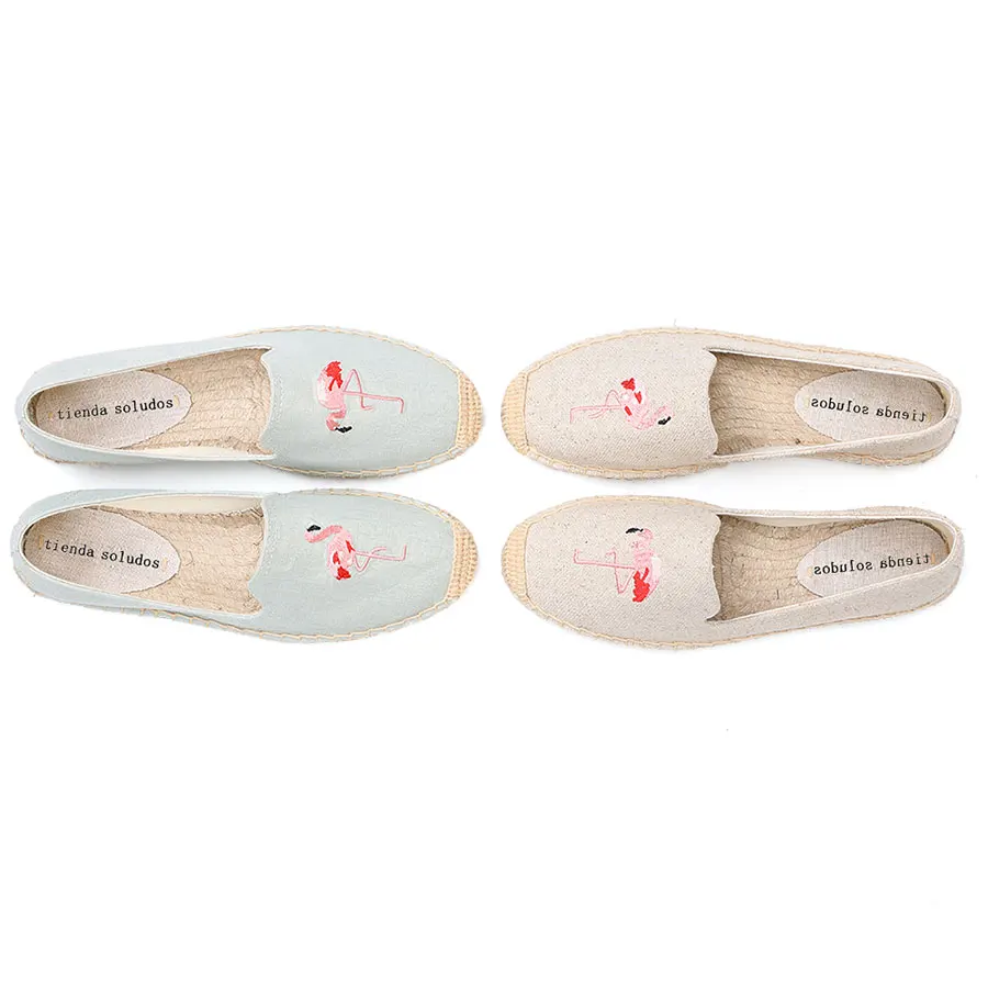 Women Espadrilles For Flat Special Offer 2022 Casual Sapatos New Ballet Flats Hemp Cotton Fabric Rubber Summer Zapatillas Mujer | Обувь