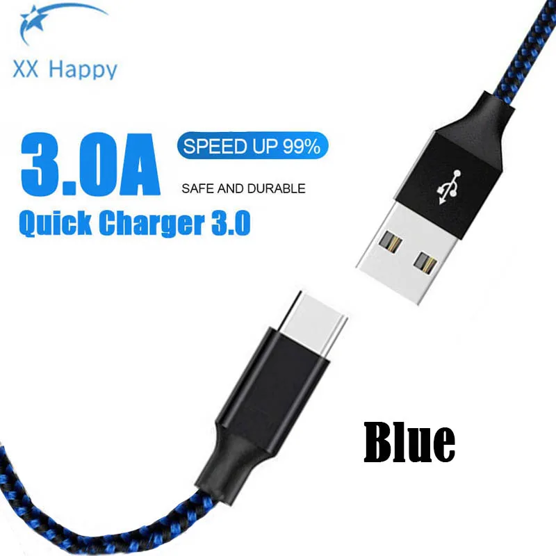 5 шт. в упаковке(3/3/6/футов) кабель usb type C для быстрой зарядки для samsung Galaxy S9 S8 Note 9 Note 8 Plus LG V30 G6 G5 V20 - Цвет: Синий