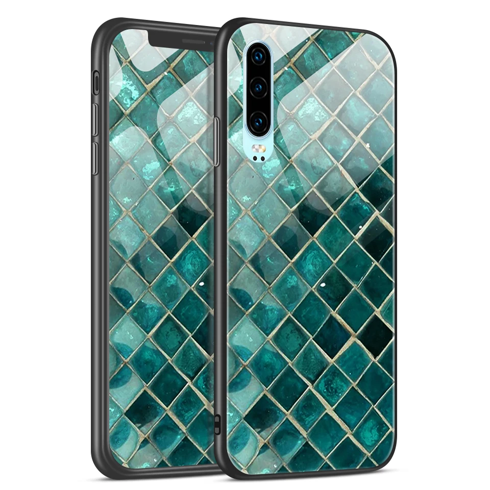 Для huawei P30 Lite Pro закаленное стекло задняя крышка для huawei ELE VOG MAR L29 L04 LX1 P30Pro роскошный противоударный корпус мобильного телефона