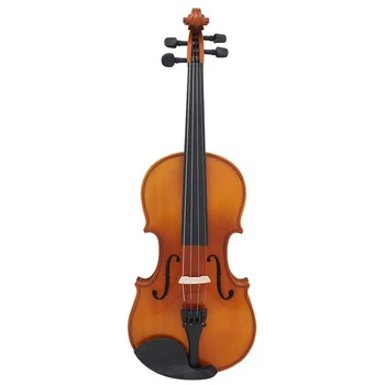 

Full Size 1/4 Violin Fiddle Natural Acoustic Solid Wood Spruce Front Board Flame Maple Veneer for Beginner Student New O17