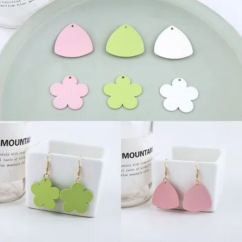 

Kawaii Rubber Enamel Alloy Charms Triangle Flower Round DIY Oil Drop Jewelry Bracelet Earring Pendant 10pcs Metal Pendant