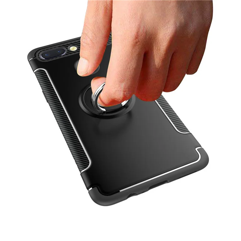 100pcs For OPPO Find X Case Car Holder Magnetic Suction Ring Bracket Shockproof Rugged Armor Shell Phone Cover
