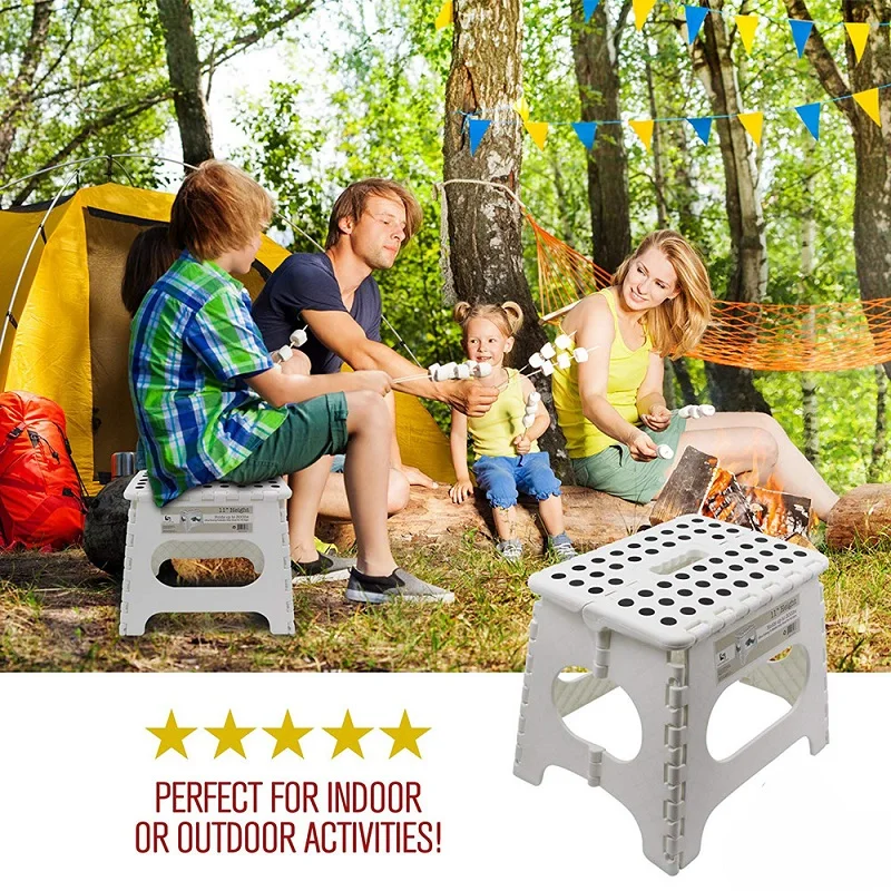 9/13inch Height Folding Step Stool Super Strong Stepping Stools Premium Heavy Duty Foldable Stool For Kids Adult Garden Bathroom