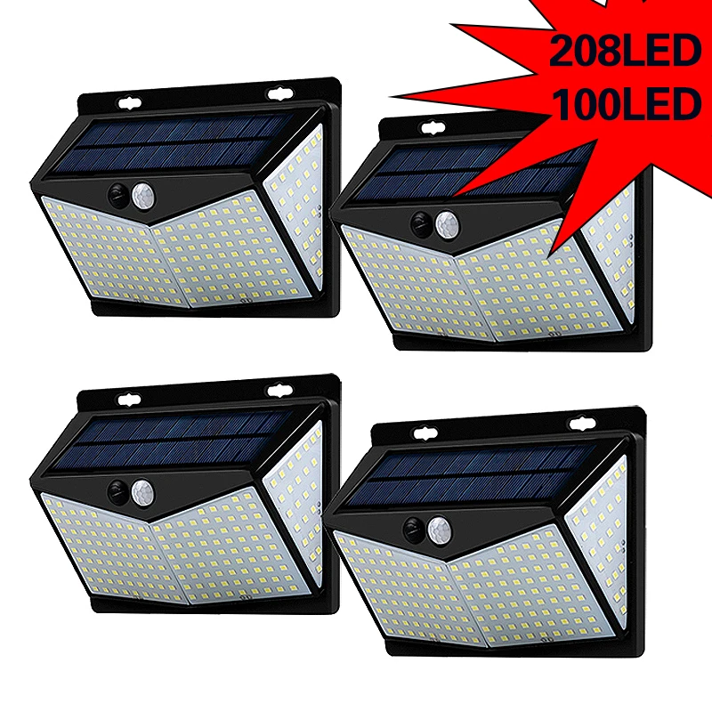 Светодиодный уличный фонарь на солнечной батарее Lqsci водонепроницаемый светильник с пассивным ИК датчиком