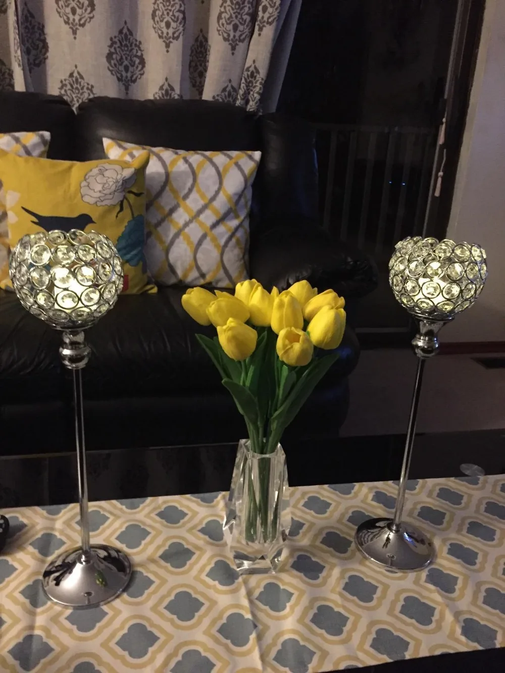 Crystal Tealight Candle Holders Coffee Dining Table Centerpieces Metal Candlesticks Stand Wedding Party Home Decoration Candle Holders Aliexpress