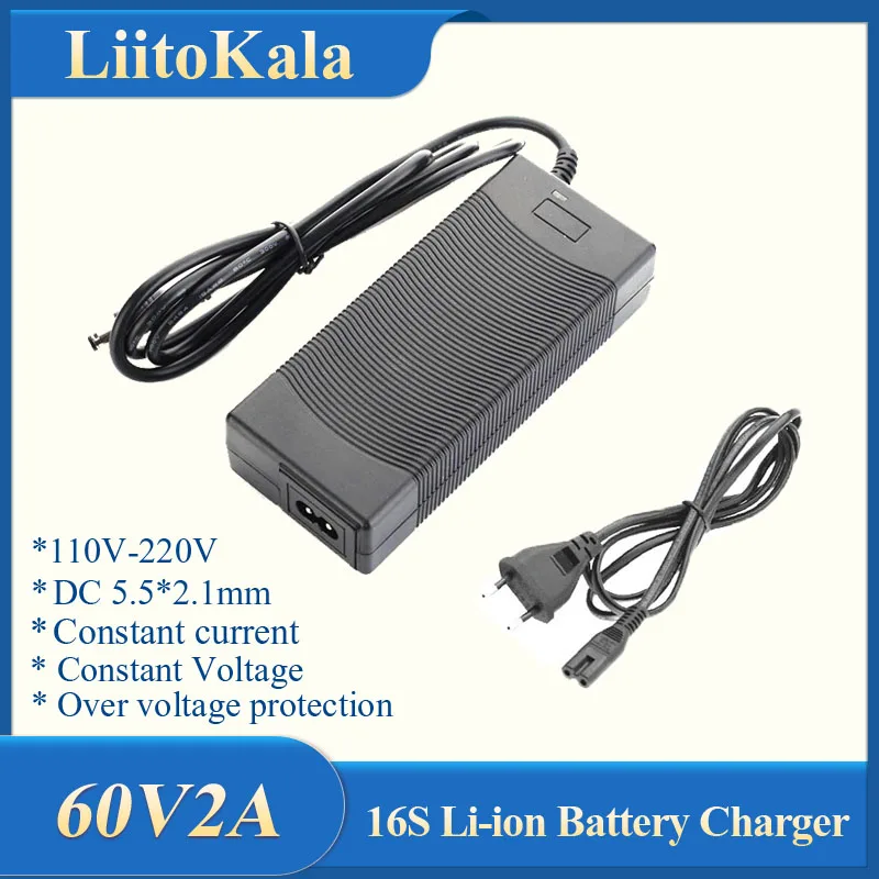 LiitoKala 12V 24V 36V 48V 3 Series 6 Series 7 10 13 String 18650 Lithium Battery Charger 12.6V 29.4V DC 5.5*2.1mm for charger adapter,battery charger,fast charger,battery charger adapter