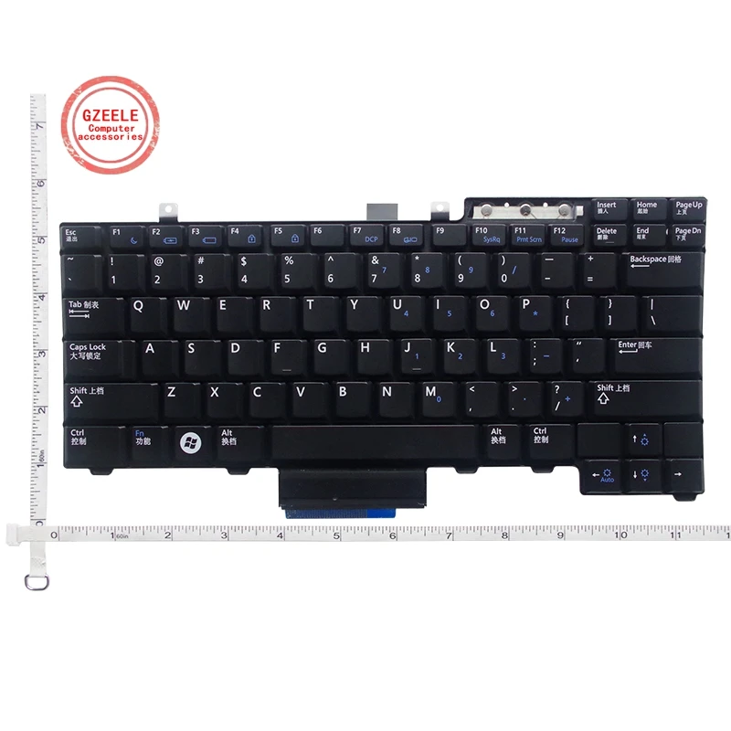 Клавиатура GZEELE для ноутбука Dell Latitude E5300, E5400, E5500, E5410, E5510, английская, черная, без указателя, 2VM28, FM753, 0FM753