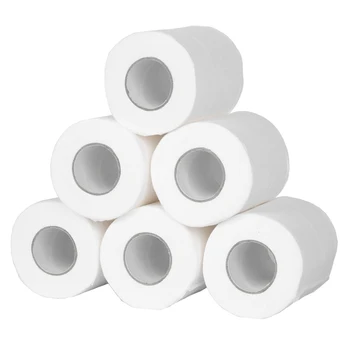 

2/4/6 Roll Toilet Paper Bulk Roll Bath Tissue Bathroom White Soft 4 Ply for Home Household Cleaning Tools TB Sale