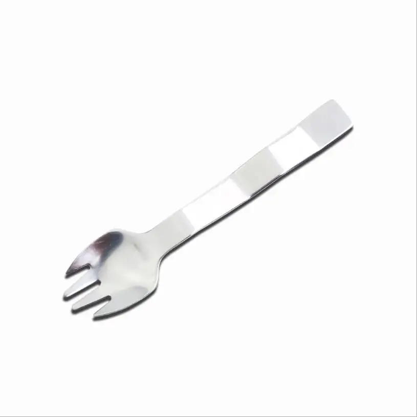 07 Dessert Fork Нержавеющая сталь, фруктовая вилка, лопатка для торта, Десертная Вилка двойного назначения, ложка, Прямая поставка - Цвет: 07 Dessert Fork