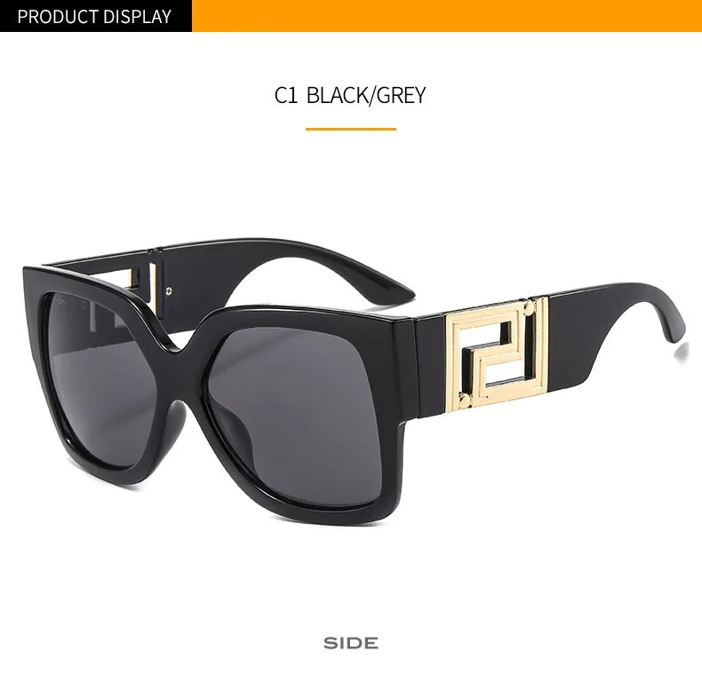 2021 New Fashion Brand Square Sunglasses For Women Vintage Oversized Graident Cat Eye Sun Glasses Female Black Leopard Men Shade big sunglasses for women