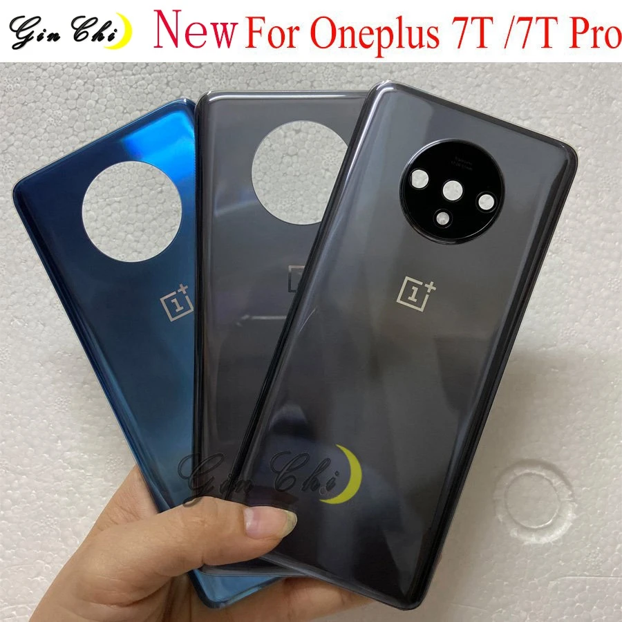 Фонарь для Oneplus 7T задняя крышка стеклянная дверь задний Чехол чехол One plus Крышка