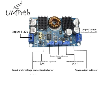 

DC 5-32V to 1V-30V LTC3780 10A Automatic Step Up Down Regulator Charging Module