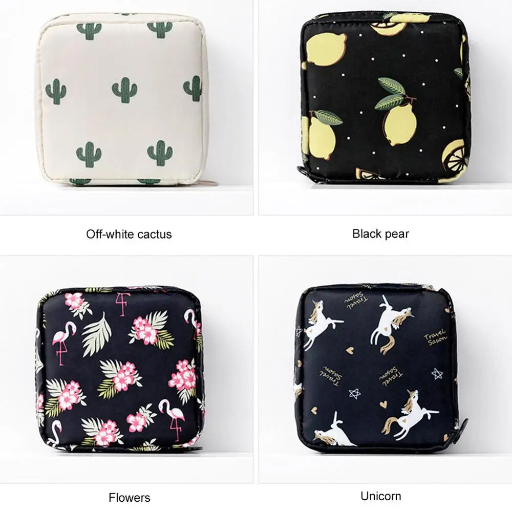

Waterproof Cloth Large Capacity Storage Box Sanitary Napkin Pad Pad Storage Bag Female Nylon Zipper Portable Storage Bag
