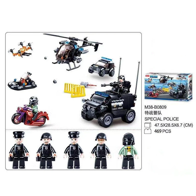 

Special Police Model Building Kits 3D Blocks Car Educational Hobbies for Child Bricks DIY Toys