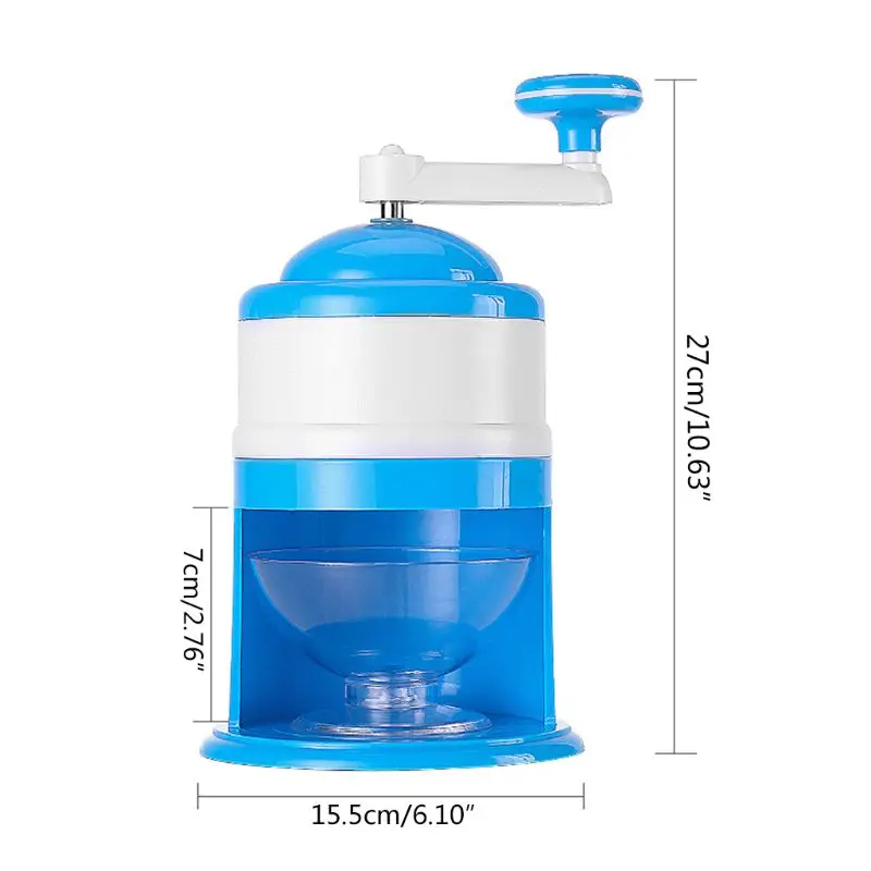 DIY Handle Portable Manual Ice Crusher Ice Slush Maker Home Snow Cone Ice Block Making Ice Shaver with Ice Bag 6