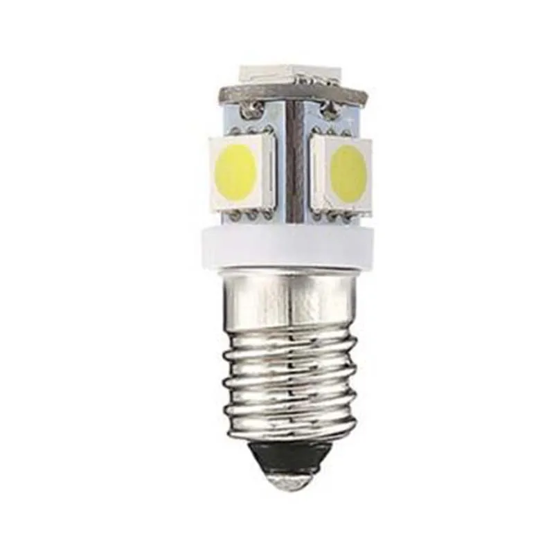 E10 DC 3V LED Light Bulbs 5SMD 5050 Replacement Interior Lantern Flashlight Torches Bulb Lamp