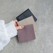 

Short Genuine Leather Women's Wallet hasp Coin Purses Female Fashion Hasp Luxury Thin Money Clip Card Holder Clutch Bag