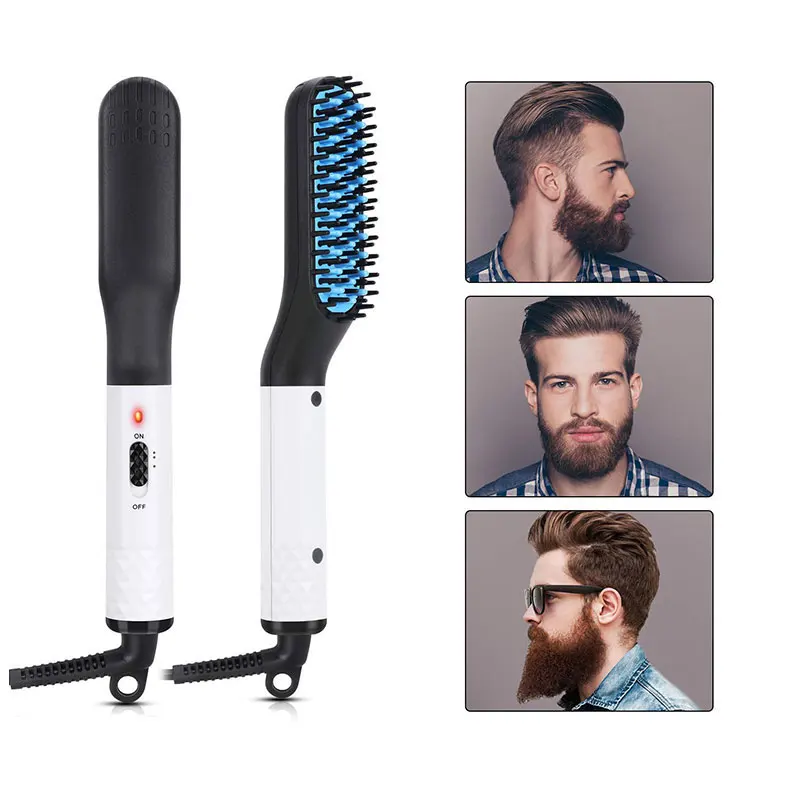 

Multifunctional Hair Straightening Irons Brush Faster Straightening Beard Comb Anti Static Beard Straightener Brush Grooming