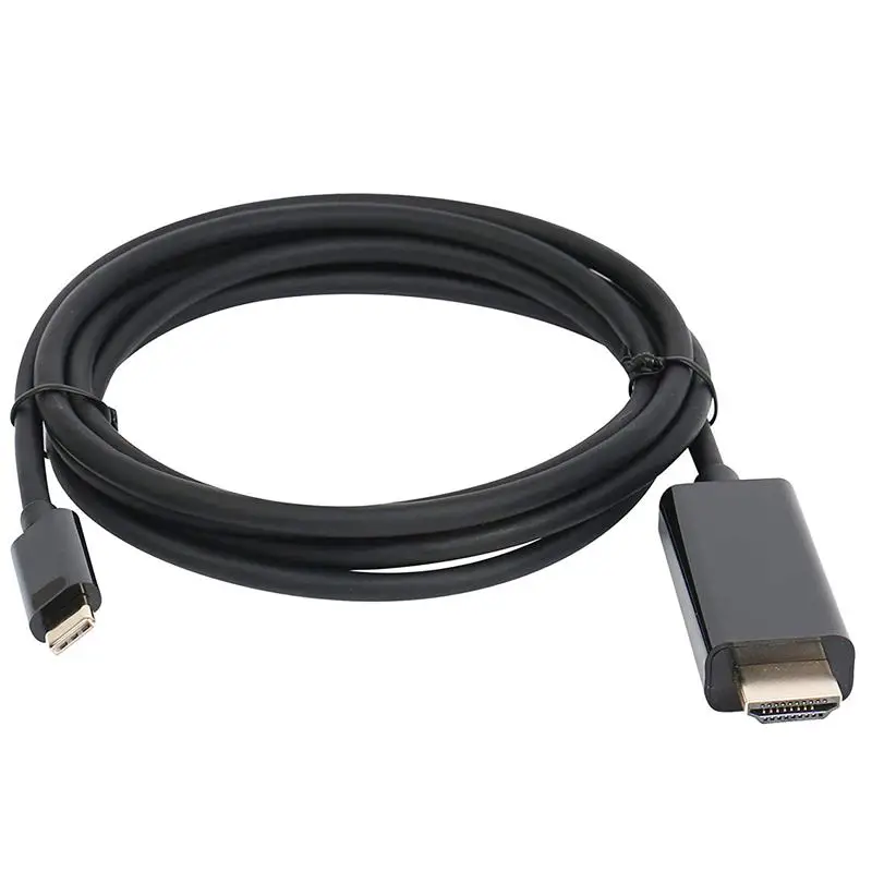 Кабель usb type C (Thunderbolt 3) на HDMI 4K UHD 1,8 M, адаптер USB 3,1 (USB-C) на HDMI штекер на мужской золотой шнур с покрытием