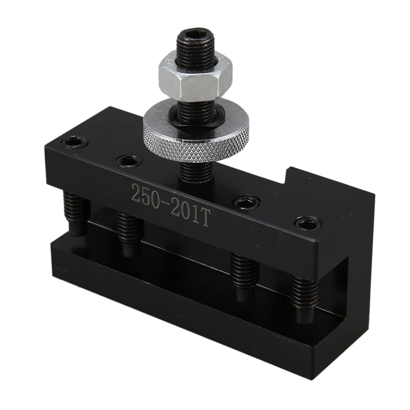 

Quick Change Cnc Lathe Tool, Steel Quick Change Turning and Facing Post Holder for Lathe Tools(Black 250-201T)