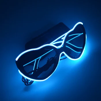 

Flaring LED Glasses Bar Party Fluorescent Dance DJ Bright Glow Glasses EL Wire Neon LED Light Glow Atmosphere Activing Props D30