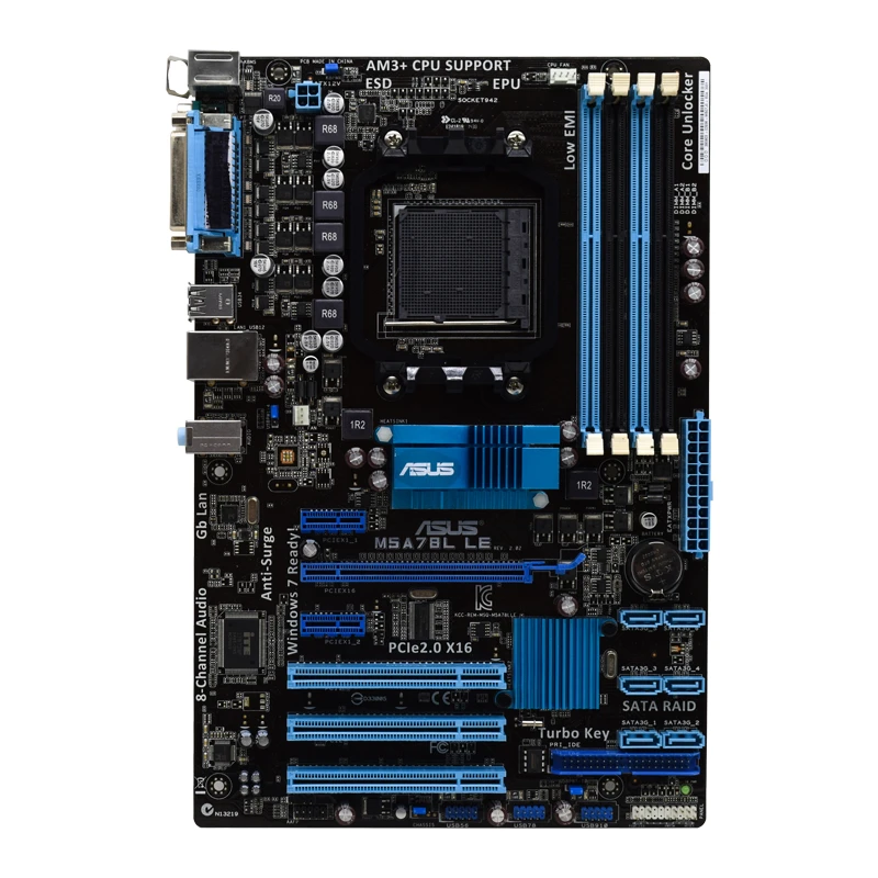 Asua-motherboard socket m5a78l le, 32gb, am3/am3 + ddr3, for amd 760g m5a78l le, desktop system, sata ii, pci-e x16, used the most powerful motherboard