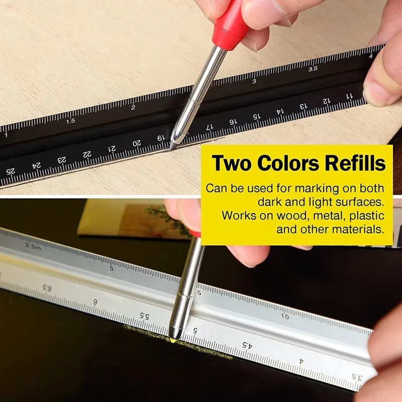 Carpentry marker Black Carpenter Pencils Construction Pen Refills Leads Mechanical Pen Architect Pencils Pica Dry For Drawing Mark