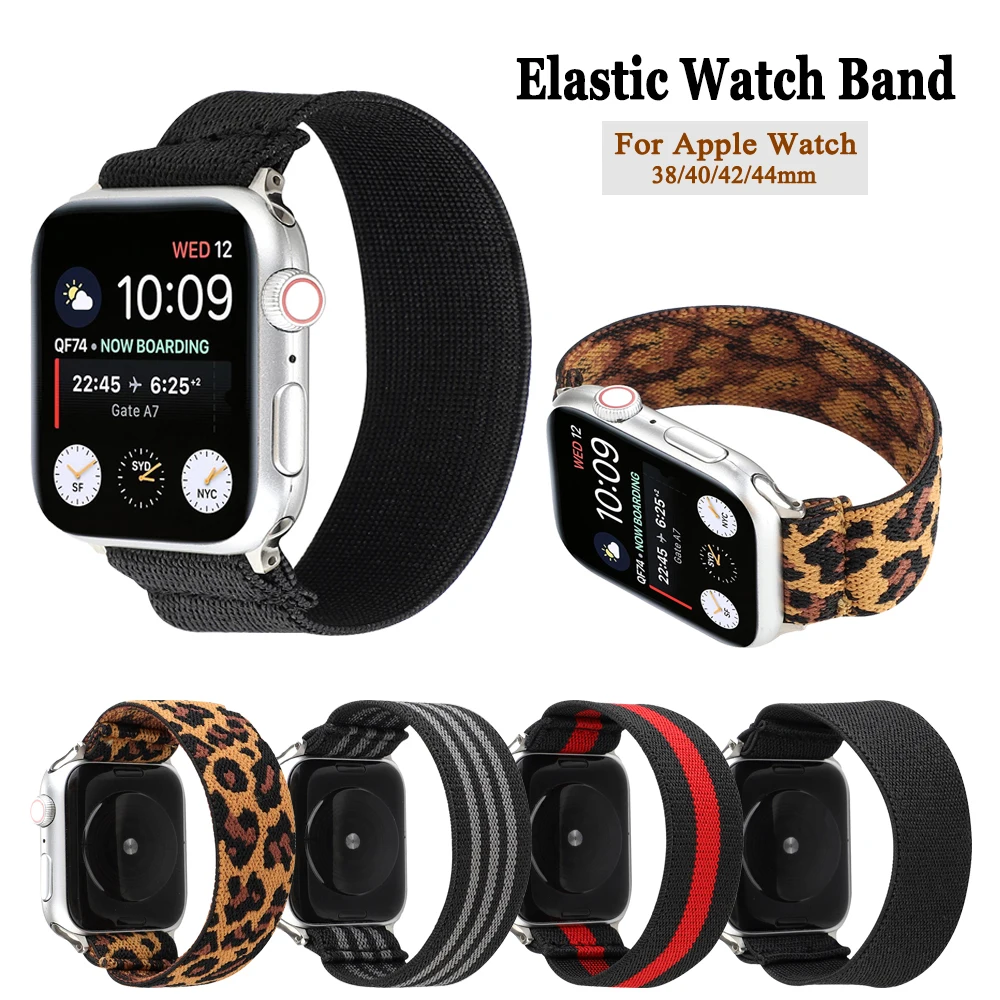 

Minimalist Elastic Watch Strap For Apple Watch Band 38/44mm 2020 Fashion Women Man Watchband Valentine's Day gift Christmas D30