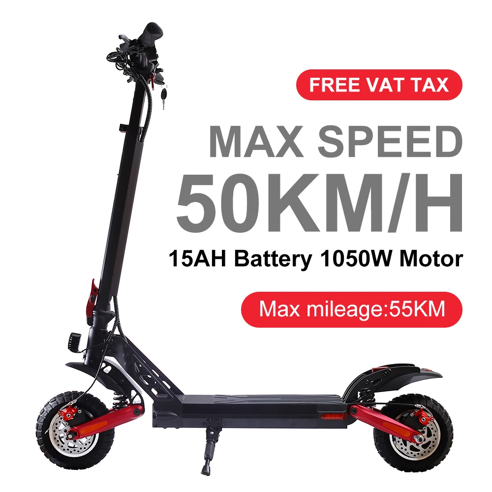 Janobike T9 Электрический скутер 1050 Вт Мотор максимальная скорость 50 км/ч 15AH батарея 9